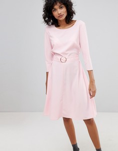 Платье миди с поясом и пряжкой-кольцом 2NDDAY-Розовый