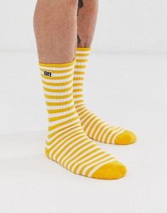 Желтые носки в полоску Obey Dale II-Желтый