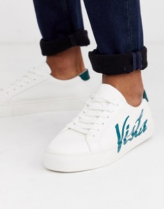 Белые кроссовки с принтом ASOS DESIGN-Белый