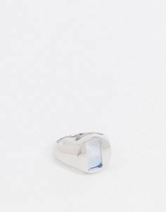 Кольцо-печатка ASOS DESIGN-Серебряный