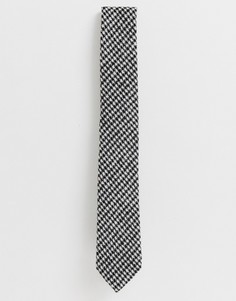 Фланелевый галстук с узором "гусиная лапка" Gianni Feraud-Черный