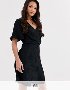 Платье мини с короткими рукавами и отделкой Y.A.S Tall-Черный