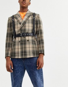 Черная сбруя-бандаж из искусственной кожи ASOS DESIGN-Черный