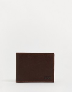 Темно-коричневый бумажник с логотипом Levis