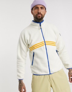 Куртка кремового цвета со сквозной молнией Adidas Snowboarding-Белый