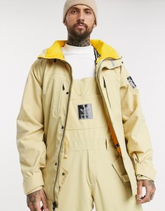 Кремовая куртка в стиле милитари Adidas Snowboarding-Белый