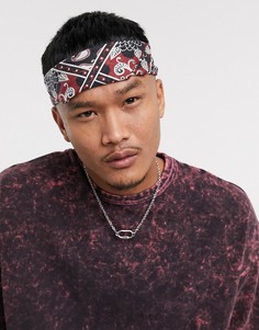 Бандана из органического хлопка с ацтекским принтом ASOS DESIGN-Мульти