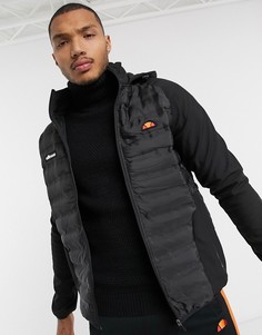 Черная мягкая дутая куртка ellesse-Черный