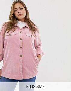 Вельветовая куртка Zizzi-Розовый