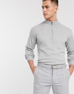 Трикотажный джемпер на молнии French Connection-Серый