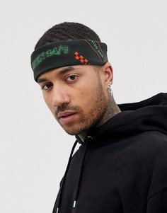 Бандана из органического хлопка с принтом фаст-фуда ASOS DESIGN-Мульти