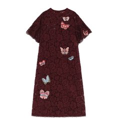 Платья Valentino Кружевное платье-миди с отделкой в виде бабочек Valentino