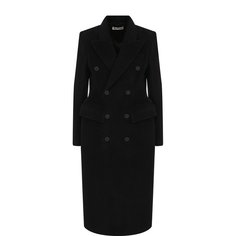 Пальто и плащи Balenciaga Приталенное двубортное пальто из шерсти Balenciaga