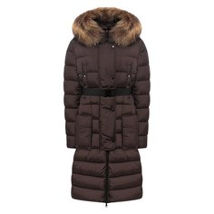 Куртки Moncler Пуховик с меховой отделкой капюшона Moncler