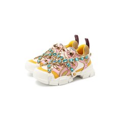 Кроссовки Gucci Комбинированные кроссовки Flashtrek Gucci