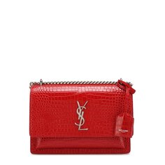 Женские сумки Saint Laurent Сумка Sunset medium с тиснением под крокодила Saint Laurent