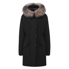 Куртки Moncler Парка с меховой отделкой капюшона Moncler