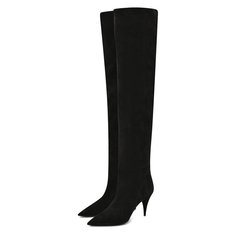 Ботфорты Saint Laurent Замшевые ботфорты Kiki Saint Laurent
