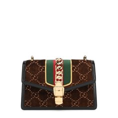 Женские сумки Gucci Сумка Sylvie GG small из бархата Gucci