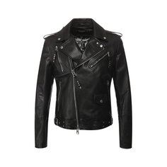 Кожаная куртка на косой молнии Alexander McQueen