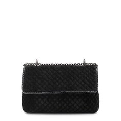 Женские сумки Bottega Veneta Сумка Baby Olimpia из бархата с отделкой из кожи змеи Bottega Veneta