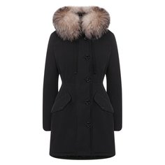 Куртки Moncler Парка с меховой отделкой капюшона Moncler