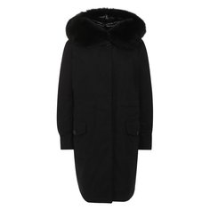 Куртки Moncler Утепленная парка с капюшоном Moncler