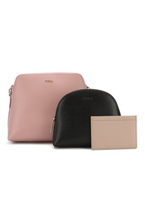 Набор из кожаной сумки-кошелька Boheme с косметичкой и визитницей Furla