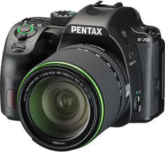 Зеркальный фотоаппарат Pentax K-70 Kit DA L18-135 WR (черный)