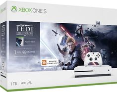 Игровая приставка Microsoft Xbox One S 1Tb + игра Star Wars JFO + 1 месяц EA Access (черный)