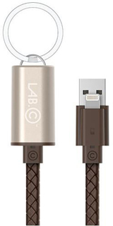 Кабель LAB.C 504 USB-Apple 8pin в виде брелока (золотой, коричневый)