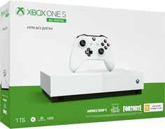 Игровая приставка Microsoft Xbox One S 1Tb + Sea Of Thieves, Minecraft, Fortnite (белый)