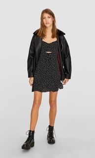 Платье с корсетной шнуровкой Stradivarius