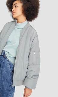 Бомбер оверсайз с резинкой Stradivarius