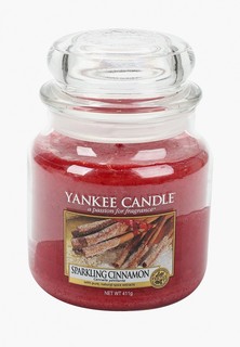 Свеча ароматическая Yankee Candle Сверкающая корица Sparkling Cinnamon 411 гр / 65-90 часов