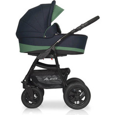Коляска 2 в 1 Riko Basic ALFA 02 серый-изумруд