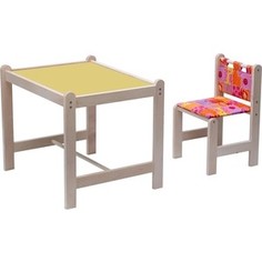 Набор детской мебели Гном Малыш-2 стол+стул Лимпопо + бежевая столешница МИ 01.02-05