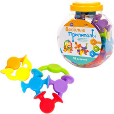 Конструктор Abtoys мягкий с присосками Веселые прилипалы, 48 деталей (PT-00840)