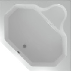 Акриловая ванна Акватек Лира угловая 148х148 см фронтальная панель, каркас, слив-перелив (LIR150-0000032)