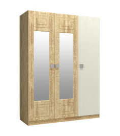 Шкаф трехстворчатый с зеркалом слева и по центру Анастасия Компасс