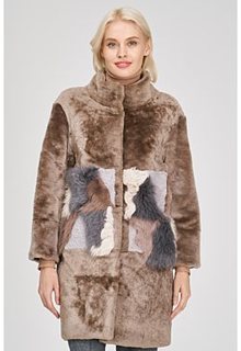 Утепленная шуба из овчины Virtuale Fur Collection