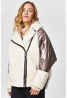 Комбинированная шуба из овечьей шерсти Virtuale Fur Collection