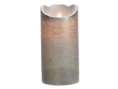 Светодиодная свеча Kaemingk Праздничная 7.5x15cm Silver 480600