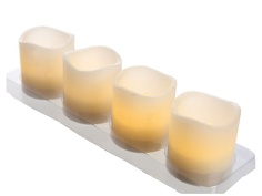 Светодиодная свеча Kaemingk Классика 4.7x5cm 4шт Cream 482911