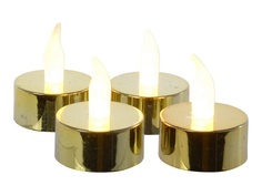 Светодиодная свеча Kaemingk Изыск 4шт Gold 482274