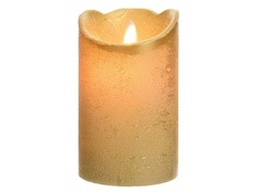 Светодиодная свеча Kaemingk Праздничная 7.5x12.5cm Gold 480610