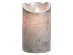 Светодиодная свеча Kaemingk Праздничная 7.5x12.5cm Silver 480607