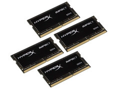 Модуль памяти HyperX DDR4 SO-DIMM 2400MHz PC4-19200 CL15 - 16Gb KIT (4x4Gb) HX424S15IBK4/16 Kingston