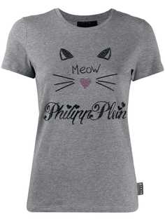 Philipp Plein футболка Meow с кристаллами