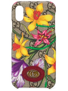 Gucci чехол Ophidia для iPhone XS с логотипом GG и узором Flora